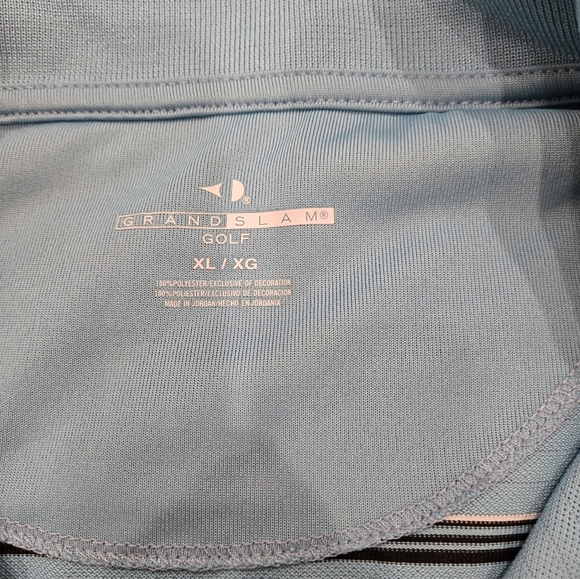 Men's Blue‎ Striped Polo Shirt - Picture 2 of 4